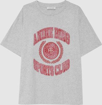 Anine Bing Tee Shirt Cade Collegiate Grey