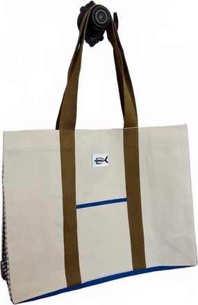 FRNCH Womens Lyra Tote Bag In Cream Navy