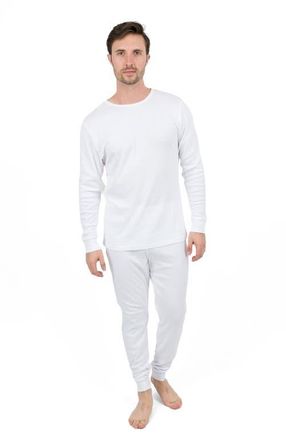 Leveret Mens Cotton Solid Matching Family Pajamas in White at Nordstrom, Size Xxx-Large