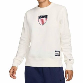 Nike Womens Team Usa Phoenix Pullover Sweatshirt In White