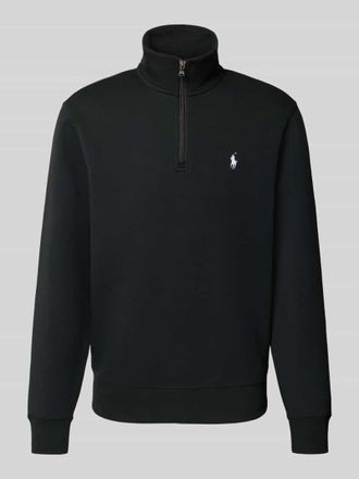 Polo Ralph Lauren Regular Fit Troyer aus Baumwoll-Mix Modell Double in Black, Gr&ouml;&szlig;e XXL