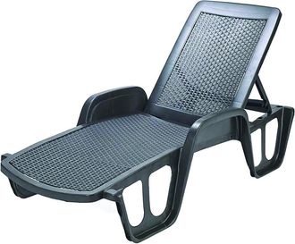 Progarden Fraschetti - Lettino Da Giardino Pool Antracite - Cm.71x192x100h. - Peso Kg.13,3