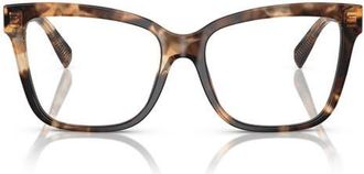 Tiffany & Co. 53mm Cat Eye Optical Glasses in Brown Havana at Nordstrom