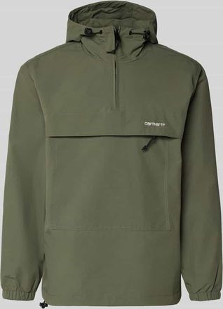 Carhartt Work in Progress Windbreaker mit Label-Stitching in Oliv, Gr&ouml;&szlig;e XXL