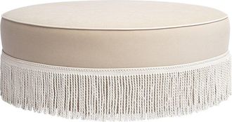 TOV Furniture Tov Furniture Tassy Tasseled Round Ottoman