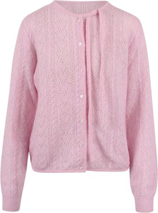 Marco Rambaldi Amorous Braid Cardigan - Dames - Vesten - Roze - M - Truien & Vesten