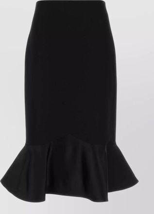 Fendi wool skirt featuring ruffled hem detail