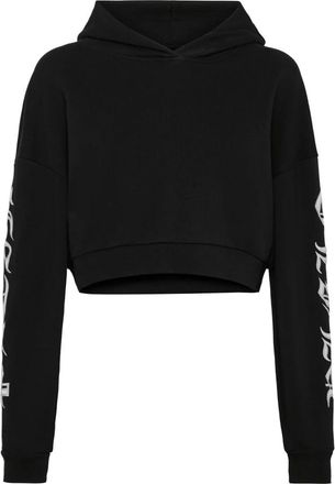 Philipp Plein Hooded Sweatshirt Gothic Plein - Dames - Hoodies - Zwart - XL - Katoen - Hoodies & sweatvesten