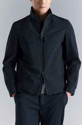 Mango Water Repellent Jacket in Navy at Nordstrom, Size X-Large