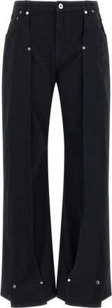 Jean Paul Gaultier The Snap-Button Denim Jeans - Dames - Loose Fit Jeans - Blauw - W26 - Denim - Jeans