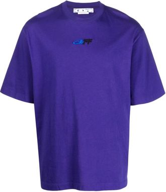 Off-white Purple Crew Neck T-Shirt