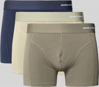 Jack & Jones Jack & Jones Trunks aus Viskose-Baumwoll-Mix Modell GABRIEL im 3er-Pack in Oliv, Gr&ouml;&szlig;e XXL