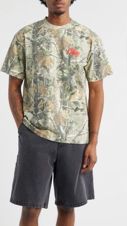 Obey Airbrushed Rose Logo Camouflage T-Shirt in Leaf Camo at Nordstrom, Size Medium