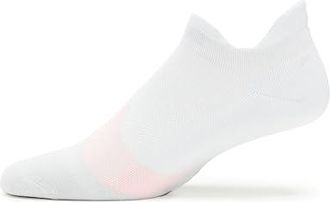 Feetures Elite Light Cushion Tab Quarter Length Socks Shoes White Rose : SM (US Womens Shoe 4-6.5), Nylon/Polyester/Spandex