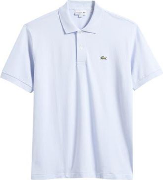Lacoste Essentials Classic Fit Cotton Blend Piqu&eacute; Polo in J2G-Phoenix Blue at Nordstrom, Size 6