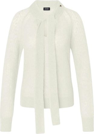 Joop Jersey de cuello redondo con lazada - Knitwear - Mujer - Blanco - XL