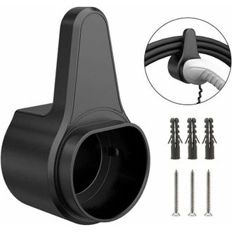 OEM Soporte Para Cargador De Veh&iacute;culos El&eacute;ctricos Tipo 2, De Abs Duradero, Para Montaje En Pared De Coche, Organizador De Cables De Carga Tipo 2 - Negro -
