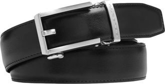Piquadro No-holes Lederen Riem - Heren - Riemen - Zwart - ONE Size - Leer - Accessoires