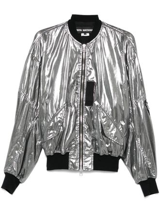Junya Watanabe Womens Metallic Effect Bomber Jacket