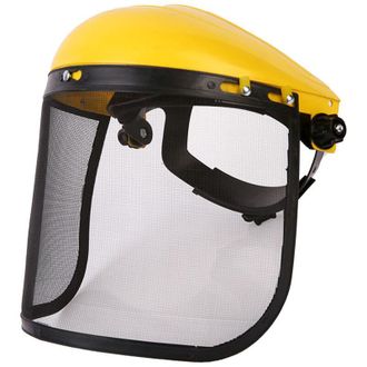 OEM Casco Para Motosierra Con Absorci&oacute;n De Sudor Y Resistencia A Los Impactos, Visera De Malla Ajustable Para Jardiner&iacute;a, Amarillo Brillante -crezuo