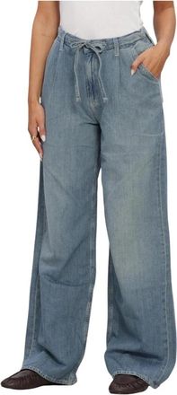 Tommy Jeans Charlie MR Loose WD TIE Cj 6039 - Dames - Loose Fit Jeans - Blauw - W29 L32 - Katoen - Jeans