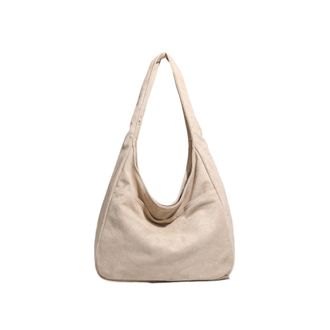 Generic Commuter Shoulder Bag Large Capacity Handbag Simple Minimalist, Compatible For Daily Use(Milk tea color)