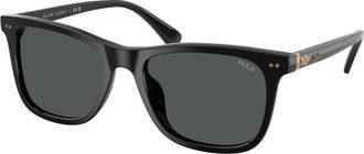 Polo Ralph Lauren Klassieke zonnebril zwart montuur - Heren - Zonnebrillen - Zwart - 55 MM - Accessoires