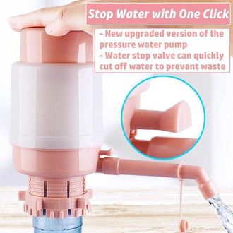 OEM Pompa Dellacqua Universale - Pompa Manuale Portatile - Pompa Per Dispenser DAcqua Per Bottiglie - Con Tubo Extra Corto E Tappo Per Bottiglie DAcqua - 