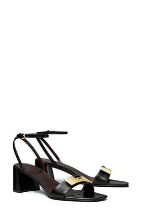 Tory Burch Gigi Sandal in Perfect Black /Gold at Nordstrom, Size 10.5