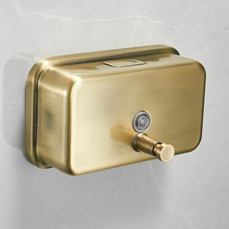 OEM Dispensador De Jab&oacute;n De Manos Manual De Oro Cepillado Para Montaje En Pared Para Uso Dom&eacute;stico