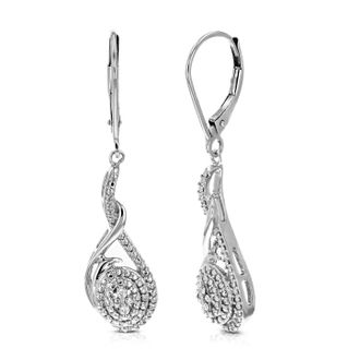 Vir Jewels 1/20 cttw Lab Grown Diamond Dangle Earrings in Sterling Silver With Latch Backs For Women