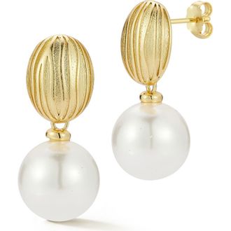 Glaze Jewelry Faux Pearl Drop Earrings in White/Yellow Gold at Nordstrom Rack