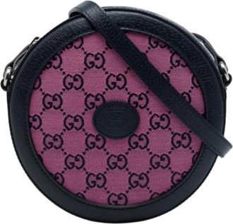 Gucci Pre-owned Canvas Crossbody Bag - Dames - Vintage Schoudertas - Roze - ONE Size - Vintage
