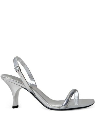 Calvin Klein slingback strap sandals - women - Calf Leather/Calf Leather/Calf Leather/Rubber - 40 - Silver