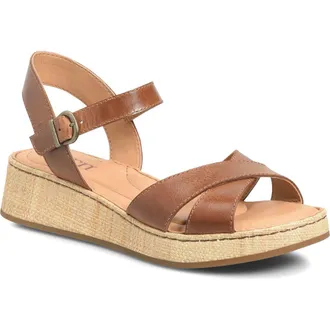 B&oslash;rn Cannes Slide Sandal in Tan Leather at Nordstrom, Size 10