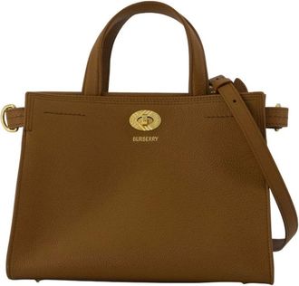 Burberry Handbags, female, Brown, Size: ONE SIZE Mini Cotswolds Leather Purse Brown