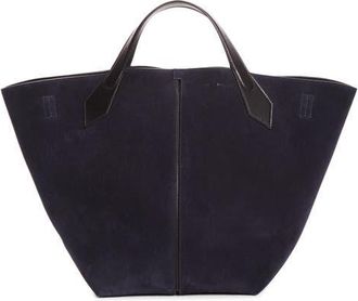 Proenza Schouler Large Chelsea Suede Tote in Dark Navy at Nordstrom