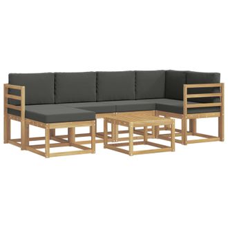 vidaXL Conjunto De Sof&aacute;s De Exterior 7 Pcs Blanco Y Antracita Vidaxl