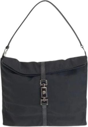 Gucci Pre-owned Shoulder Bags, female, Black, Size: ONE SIZE Pre-owned Jackie Nylon Shoulder Bag