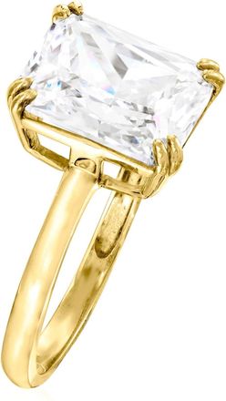 MAX + STONE 14k Yellow Gold 4.25 ctw CZ Solitaire Ring