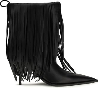 Balenciaga Womens Ankle Boots Avenue Black Calfskin Calf Leather