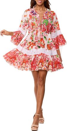 Ranee&rsquo;s Floral Lace Tiered Minidress at Nordstrom Rack, Size Large/x-Large