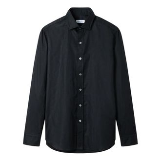 Salvatore Piccolo Classico Basic Fine Oxford Shirt - Heren - Casual Overhemden - Zwart - XL - Katoen - Overhemden