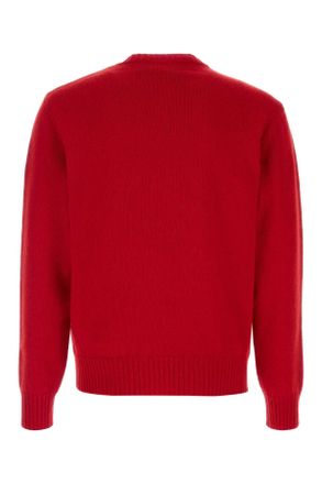 Valentino Garavani Mens Red Wool Sweater Rosso Virgin Maglie
