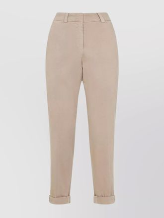 PESERICO pants cotton rolled cuffs