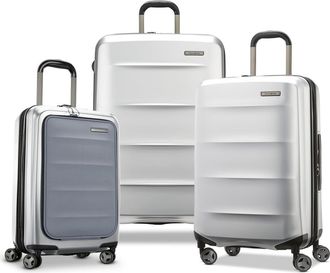 Samsonite Octiv 3 Piece Set (Pro Front Pocket 20/24/28) Hardside Spinner in Aluminum Silver at Nordstrom