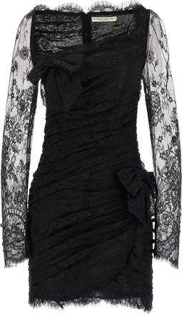 Alessandra Rich Abito corto con fiocco - Nero