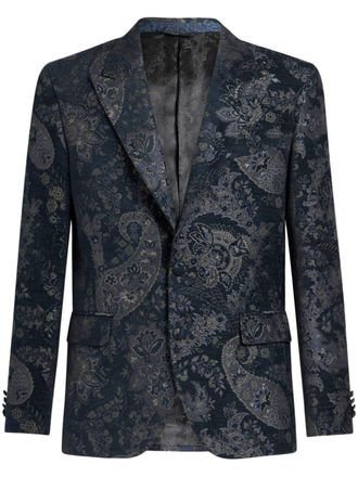 Etro Blazer con stampa paisley - Blu