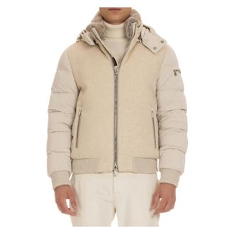 Moorer Impero-Y Bomber - Heren - Gewatteerde jassen - Beige - L - Kasjmier - Jassen