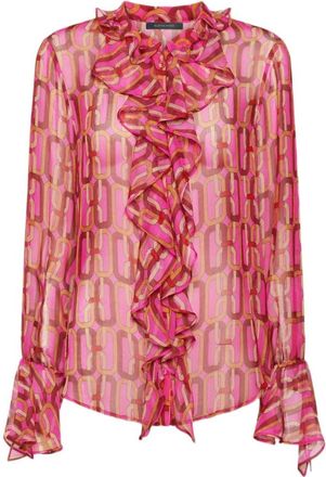 Elena Miro Dames, Blouses & Shirts, Roze, Maat: 6XL Viscose